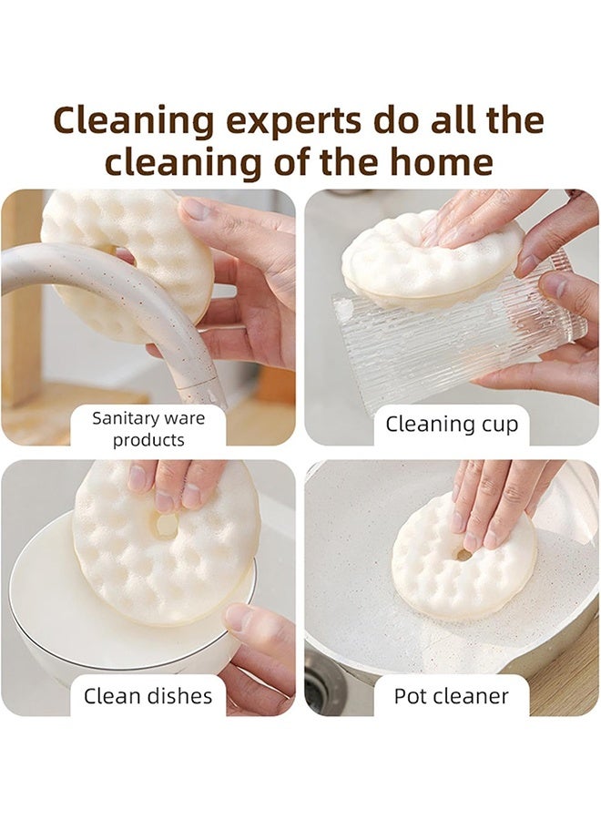 2Pcs Dual-Sided Kitchen Sponges with 1 Suction Cup,Natural Scrub Sponges for Dishes, Kitchen, Bathroom Cleaning,Honeycomb Shape, Non-Scratch - Image 4