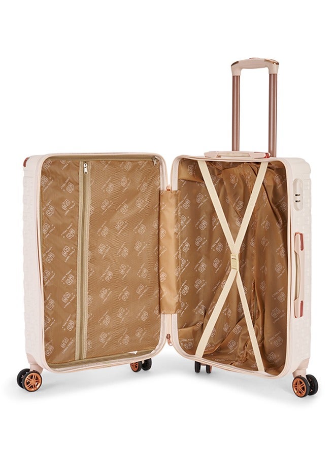 LIMRA Cabin Carry Check-In Luggage Trolley Size 20 inch Beige - Image 4