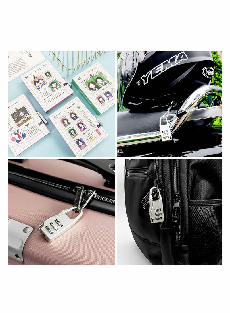 Luggage Locks, Password Travel Lock 3 Digit Sliding Colour Combination Padlocks for Travel Bag Suitcases Backpacks Storage Cabinets (6 Colors) - Image 5