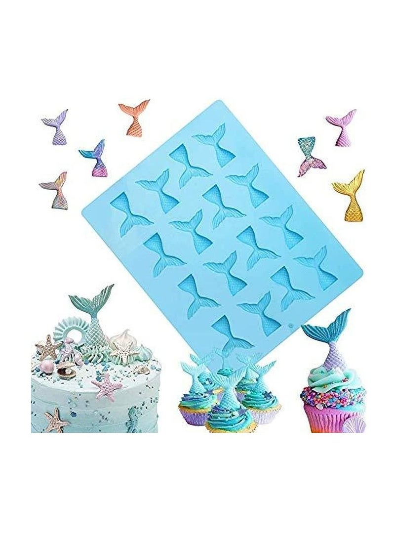 Excefore 16 Cavity Mermaid Tail Silicone Mould  - Image 1