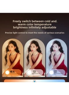 General Live Fill Light Anchor Dedicated Portable Desktop Double Live Room Beauty Soft Light Facial Lighting Light-Specification:Upgraded Integrated Single-row Fill Light (three-color Stepless Dimming)  - Image 5
