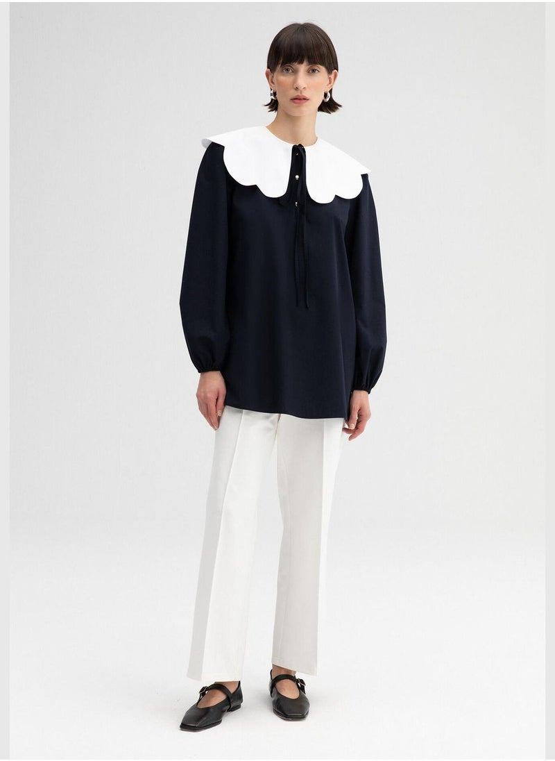 Touche - CONTRAST COLLAR TUNIC - Image 1
