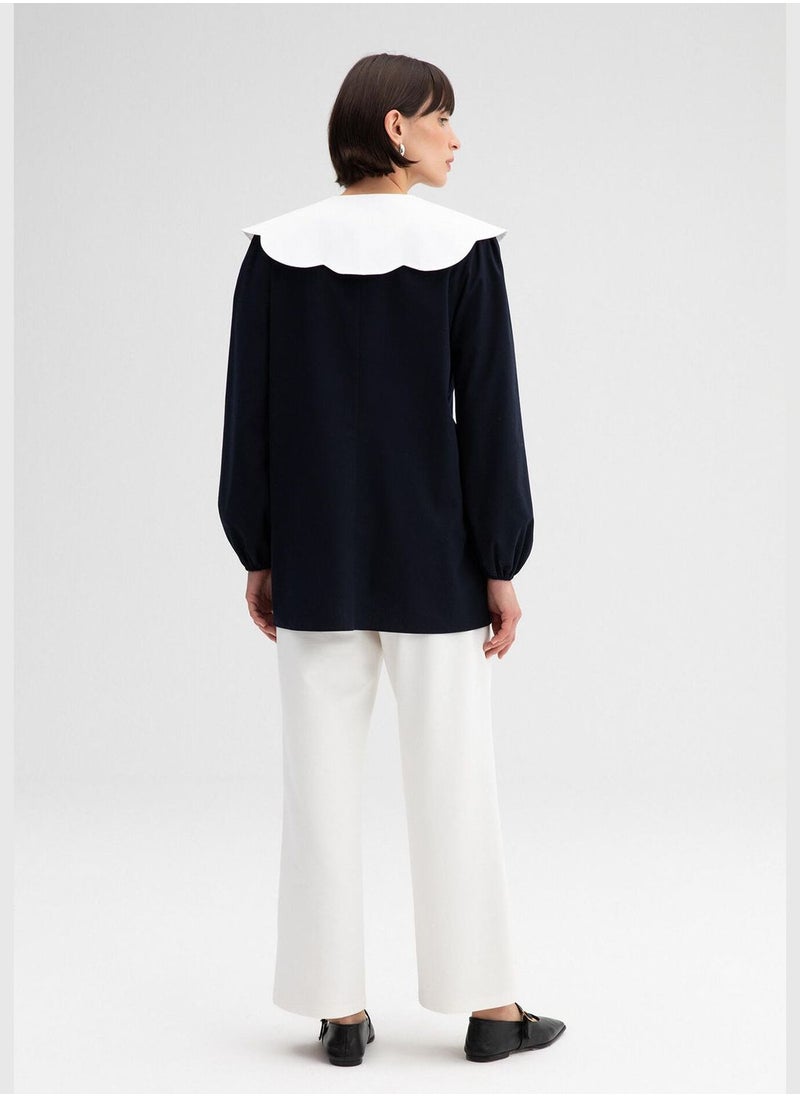 Touche - CONTRAST COLLAR TUNIC - Image 1