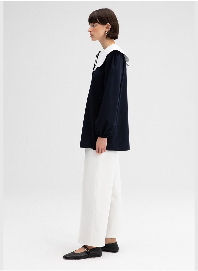 Touche - CONTRAST COLLAR TUNIC - Image 1