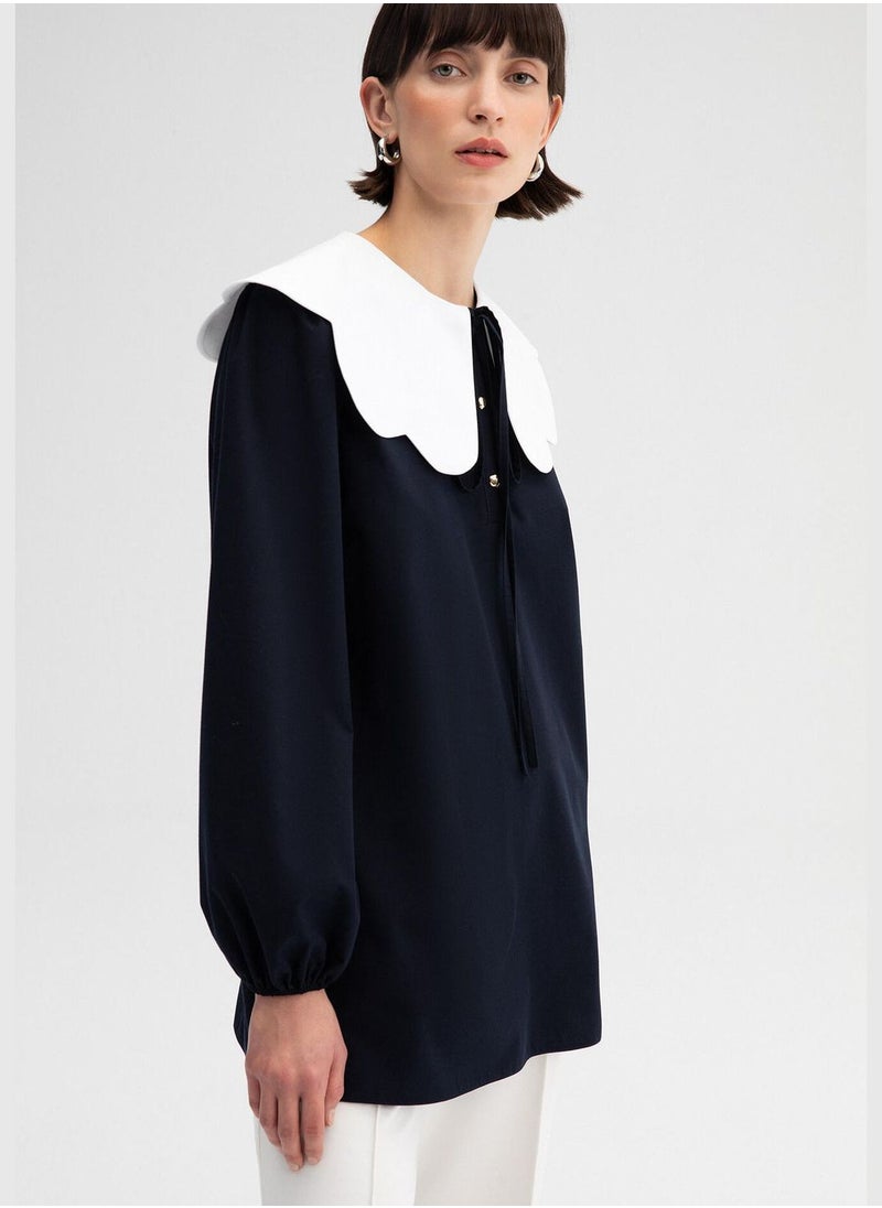 Touche - CONTRAST COLLAR TUNIC - Image 1