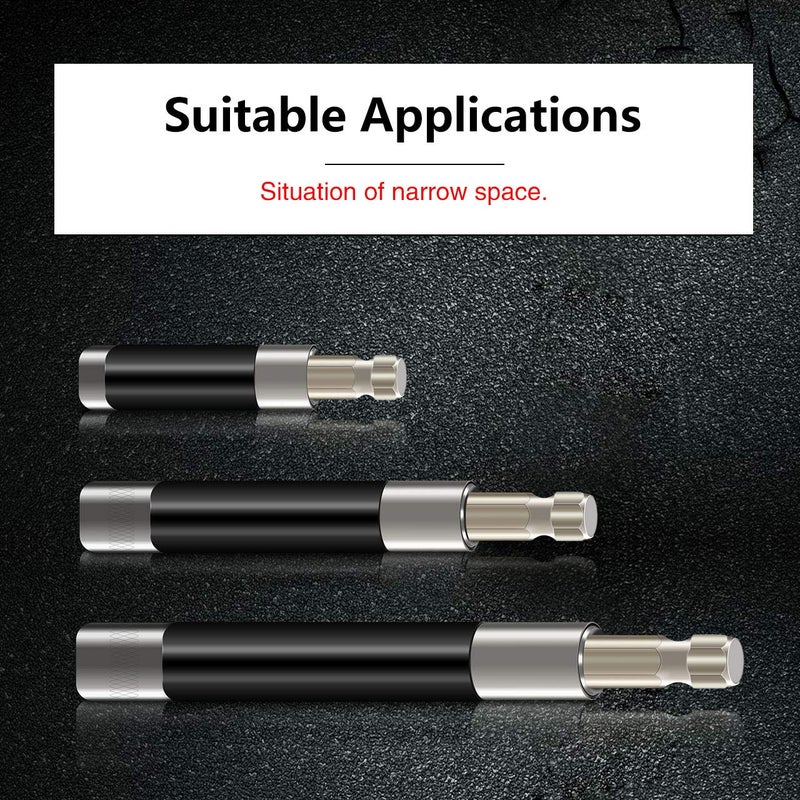 KATUR Quick Release Magnetic Screwdriver Extension Bit Holder, 1/4 Inch Hex Shank Connection Rod Adapter, Magnetic Shock Adapter for Nuts Drill and Handheld Driver 80-120mm,120-200mm,140-240mm - Image 3