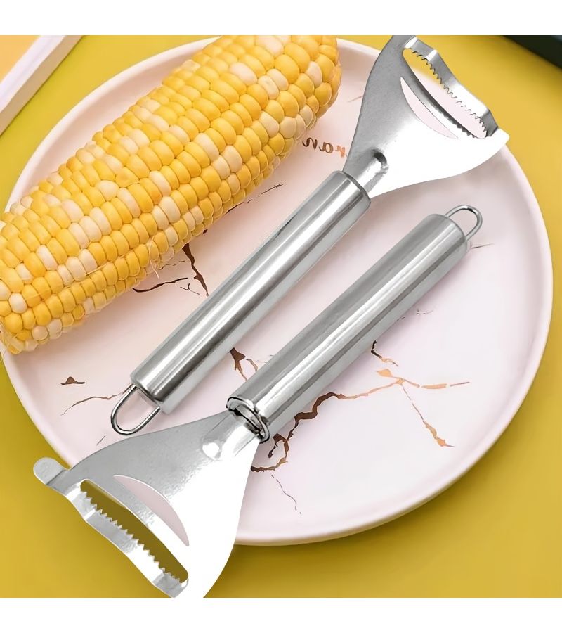 2Pcs Heavy Duty Corn Stripper And Vegetable Peeler 7.09x2.56inch For Kernel Remover - Image 1