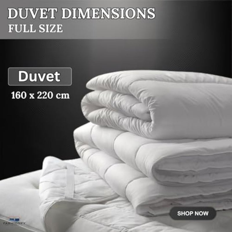 Premium Goose Feather Down Duvet Warm Hotel-Quality Duvet Insert with Plush Filling with 100% Organic Cotton Cover Breathable Light weight, Fade-Free and Washable Duvet single - Image 2
