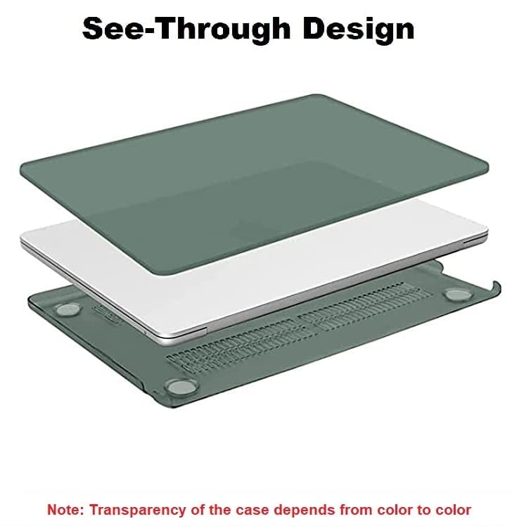 Midkart Case Compatible with MacBook Air 15 inch M4 A3241 M3 A3114 M2 A2941 Release 2025 2024 2023 with Touch ID Hard Shell Plastic Cover Keyguard Dust Plugs, Midnight Green - Image 3