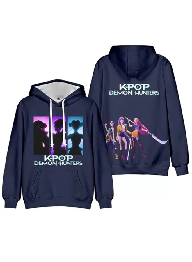 general K-POP: Demon Hunting Girl Group Printed Hoodie suitable for daily outings or styling making fans unable to put it down - Image 1