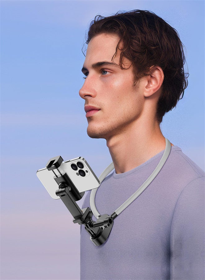 KASTWAVE Neck Tripod Phone Holder for iPhone, POV/Vlog Cell Phone Mount Holder for Recording, Hand Free Adjustable Phone Neck Stand, Chest Stand Video Recording for iPhone 15 14 13 12 Pro Max Plus Mini - Image 1