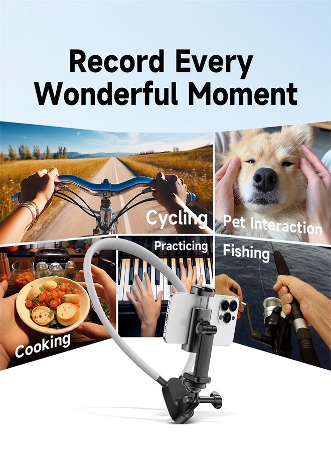 KASTWAVE Neck Tripod Phone Holder for iPhone, POV/Vlog Cell Phone Mount Holder for Recording, Hand Free Adjustable Phone Neck Stand, Chest Stand Video Recording for iPhone 15 14 13 12 Pro Max Plus Mini - Image 4