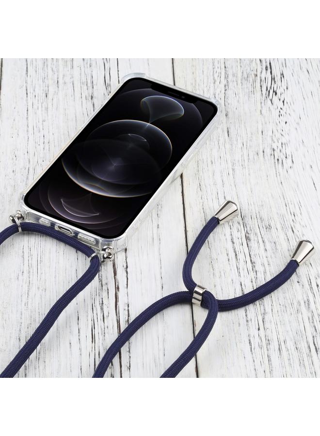 زبون جراب لهاتف iPhone 13 Pro جراب واقٍ شفاف مقاوم للصدمات من مادة TPU بأربع زوايا مع حبل - Image 3