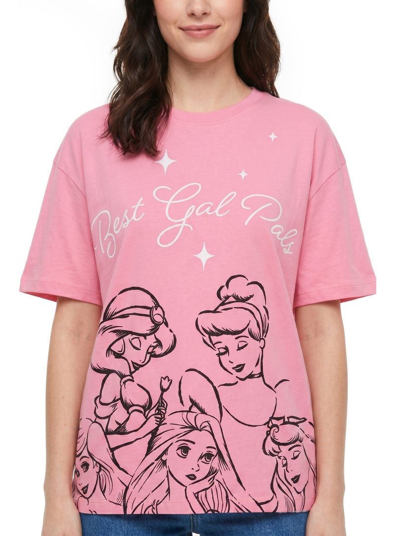 Disney Snow White “Best Gal Pals” Women’s Oversized Drop Shoulder T-Shirt - Image 4