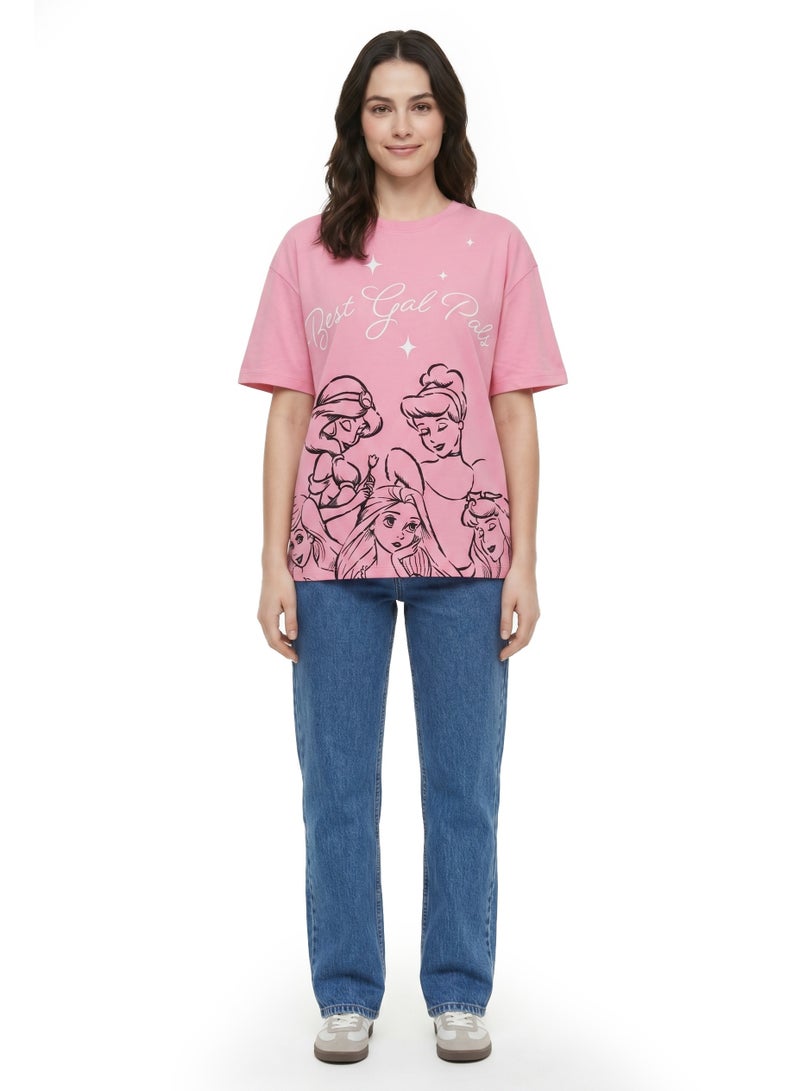 Disney Snow White “Best Gal Pals” Women’s Oversized Drop Shoulder T-Shirt - Image 3