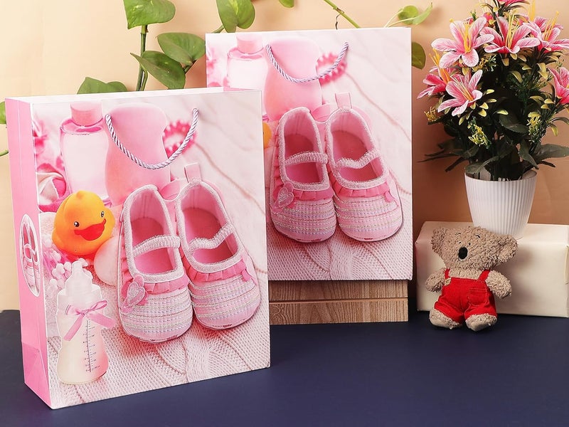Chocozone Pack of 6 Paper Bags for Return Gifts Return Gift Bags for Kids Birthday It’s a Girl Baby Shower Return Gift Bags (26cm*32cm) - Image 5