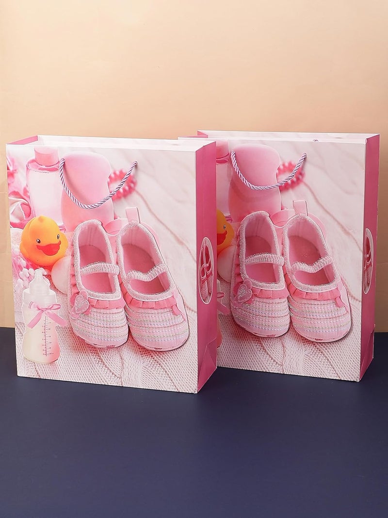 Chocozone Pack of 6 Paper Bags for Return Gifts Return Gift Bags for Kids Birthday It’s a Girl Baby Shower Return Gift Bags (26cm*32cm) - Image 3