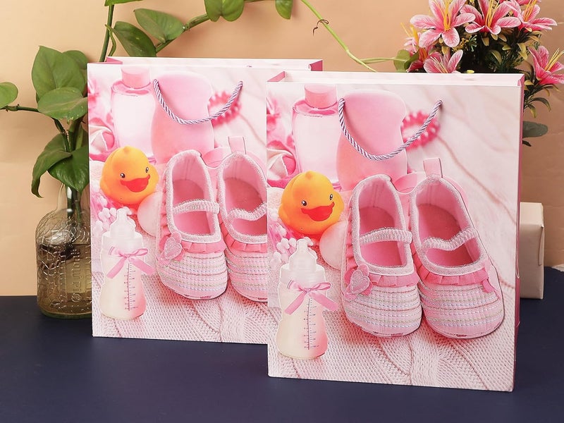 Chocozone Pack of 6 Paper Bags for Return Gifts Return Gift Bags for Kids Birthday It’s a Girl Baby Shower Return Gift Bags (26cm*32cm) - Image 4