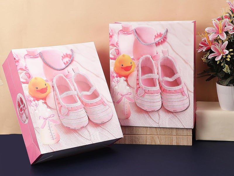 Chocozone Pack of 6 Paper Bags for Return Gifts Return Gift Bags for Kids Birthday It’s a Girl Baby Shower Return Gift Bags (26cm*32cm) - Image 2