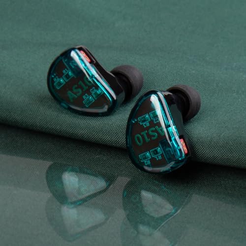 Kinboofi سماعات أذن KZ AS10 داخل الأذن، سماعات رأس 5 محركات متوازنة 5BA، سماعات أذن موسيقيين داخل الأذن، سماعة رأس عالية الدقة HiFi (بدون ميكروفون، خضراء) - Image 3