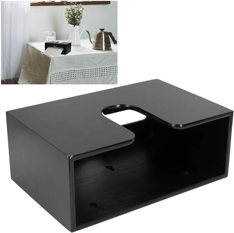 Bamboo Paper Towel Holder Dispenser Box for Kitchen Office Home - Image 4