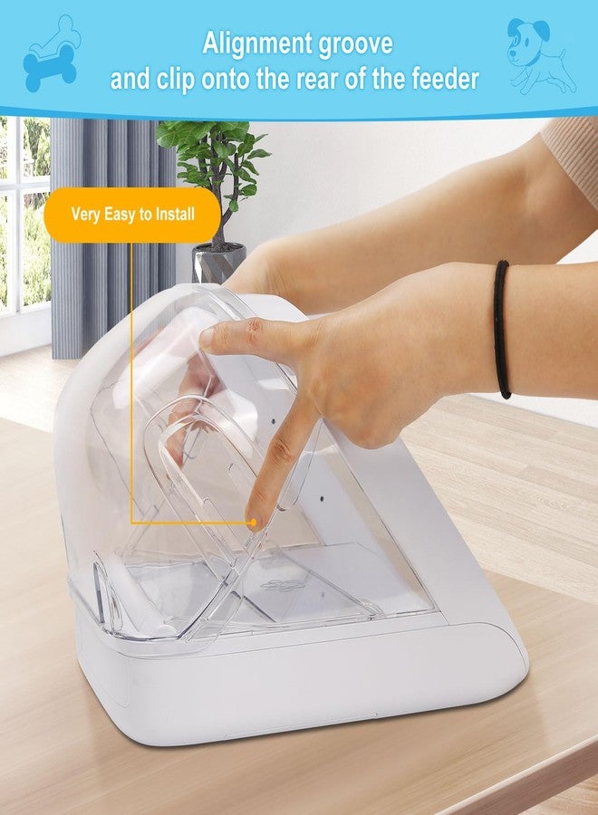 YOIHABV Pet Feeder Rear Cover for Pet Feeder & Connect, YOIHABV Cat Feeder Cover, Help Ensure Persistent Pets Can't Access/Steal Food from The Rear of The Cat Feeder While Lid is Open(2 Pack) - Image 5
