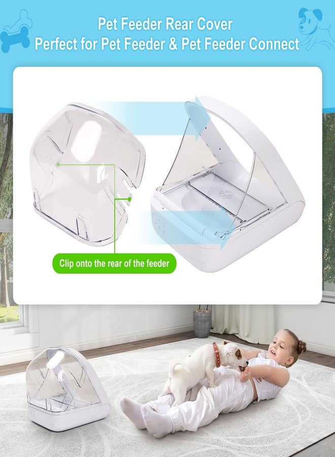 YOIHABV Pet Feeder Rear Cover for Pet Feeder & Connect, YOIHABV Cat Feeder Cover, Help Ensure Persistent Pets Can't Access/Steal Food from The Rear of The Cat Feeder While Lid is Open(2 Pack) - Image 2