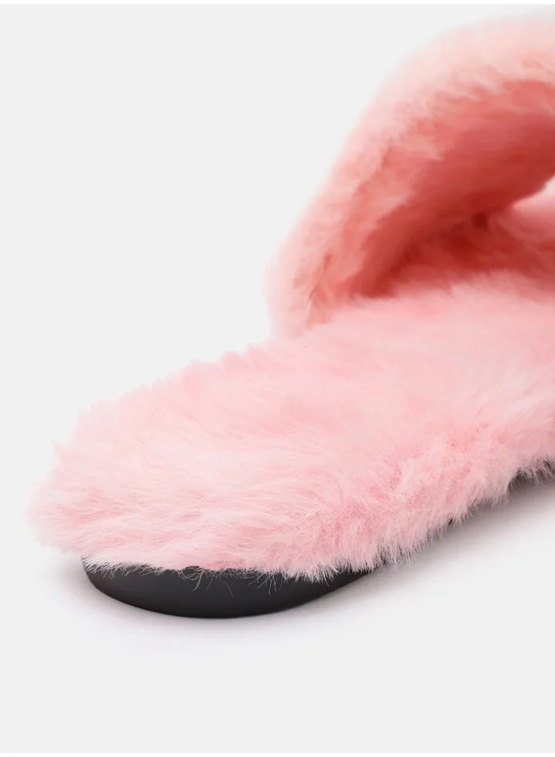 Zoriworld  Buttercup Cloud-Like Comfort Plush Vegan Faux Fur Pink Slippers for Women | Best Price UAE
