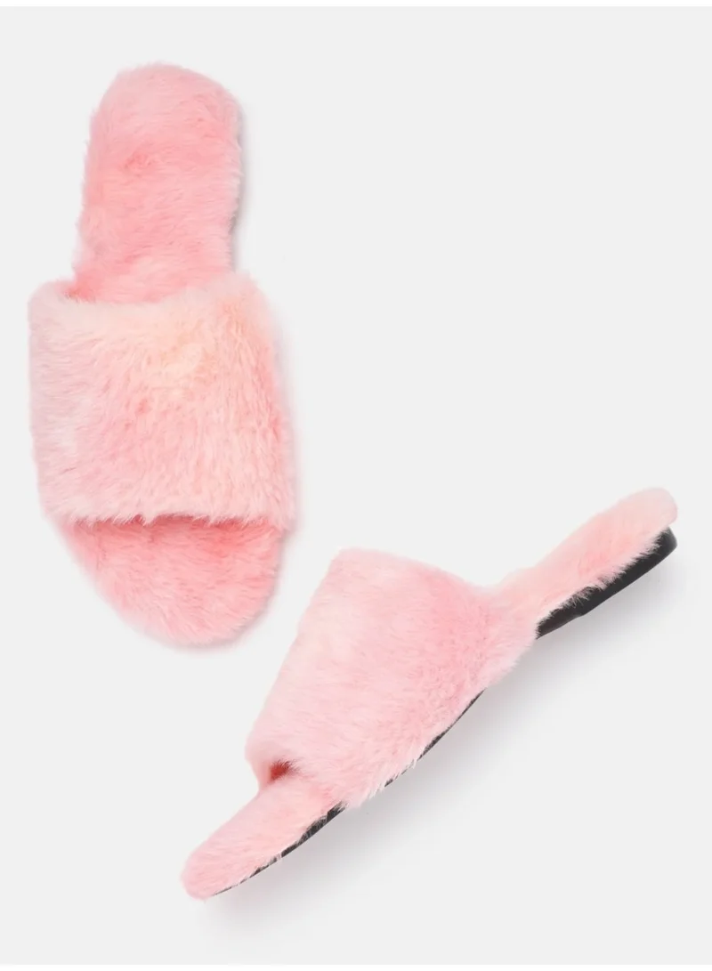 Buttercup Cloud-Like Comfort Plush Vegan Faux Fur Pink Slippers