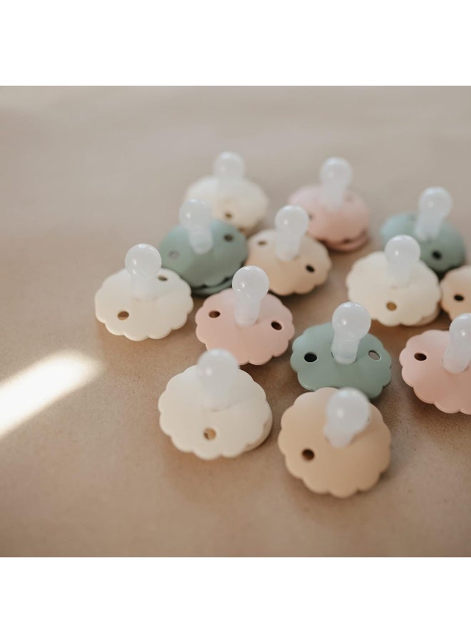 FRIGG لهاية FRIGG Daisy السيليكونية للأطفال من 0-6 أشهر | لهايات مريحة بنظام قفل بالضغط | عبوة من 2 لهات - Image 4