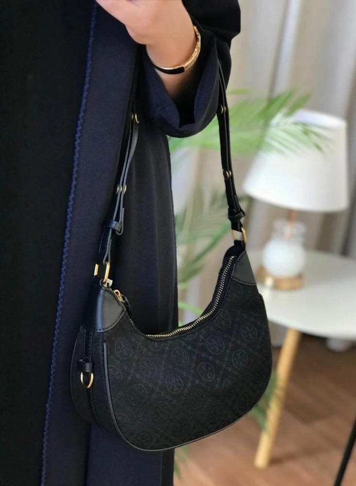 Burch T Monogram Crescent shoulder bag - Image 1