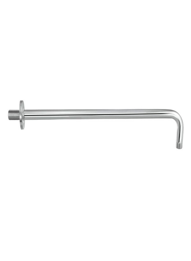 Johnson Bathrooms ذراع دش دائري بزاوية من جونسون، طوله 18 بوصة مع حافة جدارية | مصنوع من النحاس | حامل دش مقاوم للتآكل للدش العلوي | ضمان لمدة عامين (S0001C7 - كروم) - Image 1
