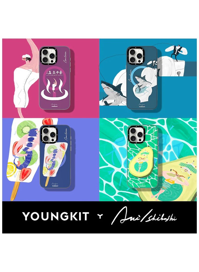 YOUNG KIT حافظة آكي إيشيباشي لأجواء الصيف ماجسيف لأبل آيفون 15 برو ماكس 6.7 بوصة - سلسلة آكي إيشيباشي - مصاصة - Image 4