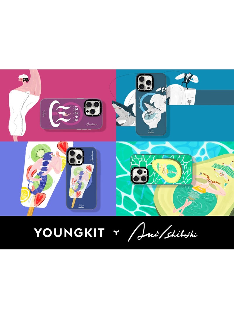 YOUNG KIT حافظة آكي إيشيباشي لأجواء الصيف ماجسيف لأبل آيفون 15 برو ماكس 6.7 بوصة - سلسلة آكي إيشيباشي - مصاصة - Image 5
