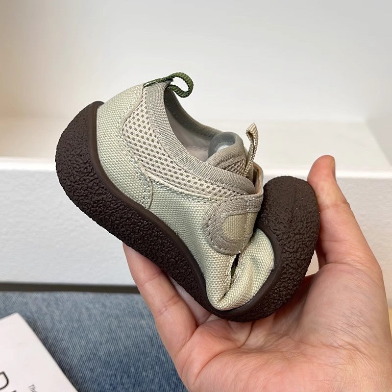 Ruffed 2025 Children'S Canvas Shoes Boys Mesh Casual Shoes Velcro Girls Shoes Soft Sole - Image 5