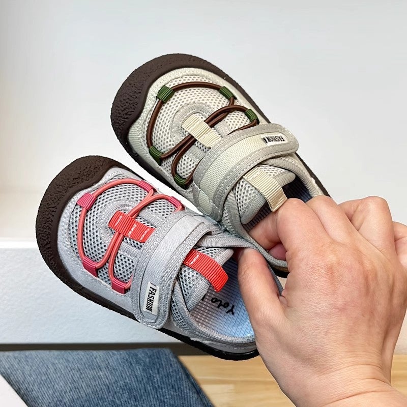Ruffed 2025 Children'S Canvas Shoes Boys Mesh Casual Shoes Velcro Girls Shoes Soft Sole - Image 3