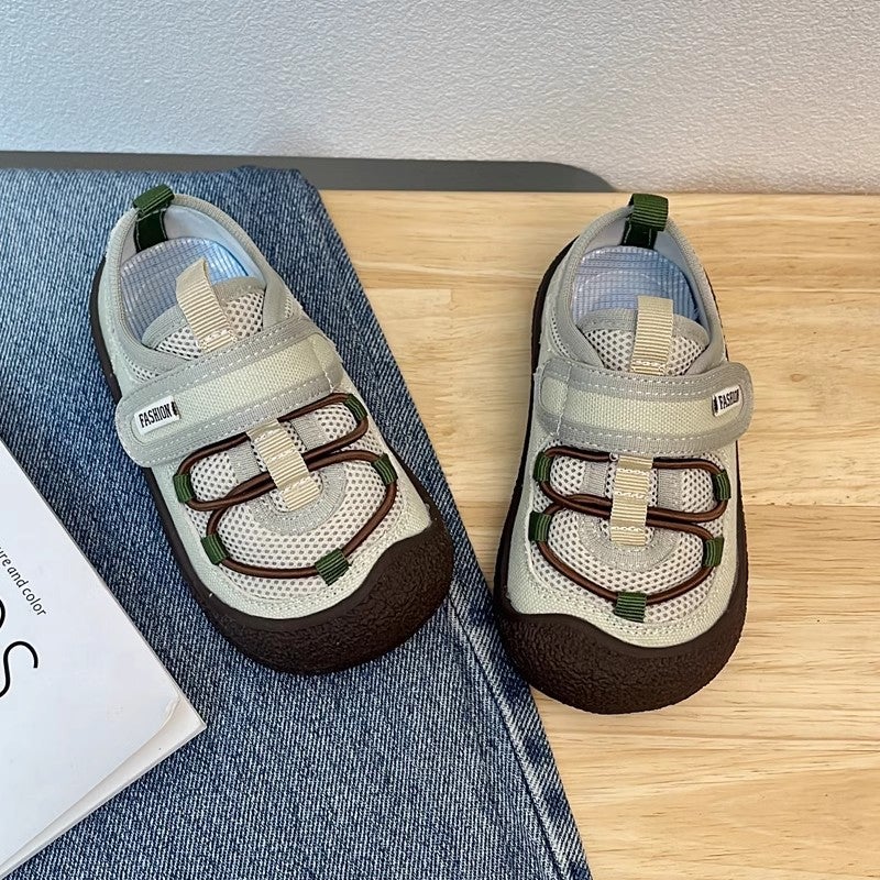 Ruffed 2025 Children'S Canvas Shoes Boys Mesh Casual Shoes Velcro Girls Shoes Soft Sole - Image 4