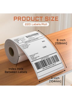 FungLam 8 Rolls 4Xl Labels 4"X6" Direct Thermal Shipping Label Compatible With Labelwriter 4Xl 1744907 Thermal Postage Labels 220 Labels Roll  - Image 2