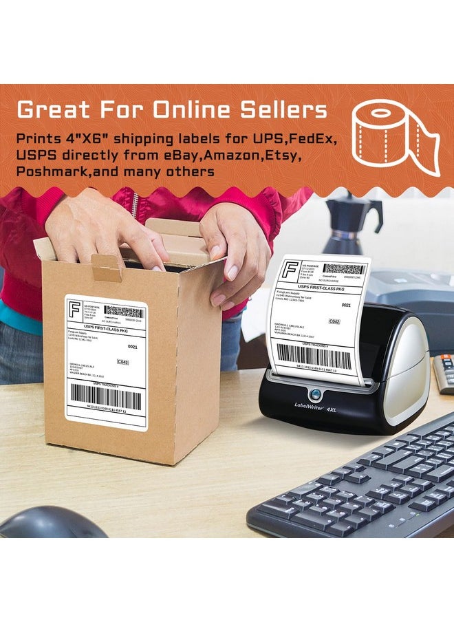 FungLam - 8 Rolls 4Xl Labels 4"X6" Direct Thermal Shipping Label Compatible With Labelwriter 4Xl 1744907 Thermal Postage Labels 220 Labels Roll - Image 1