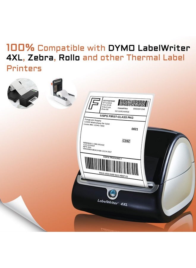 FungLam - 8 Rolls 4Xl Labels 4"X6" Direct Thermal Shipping Label Compatible With Labelwriter 4Xl 1744907 Thermal Postage Labels 220 Labels Roll - Image 1