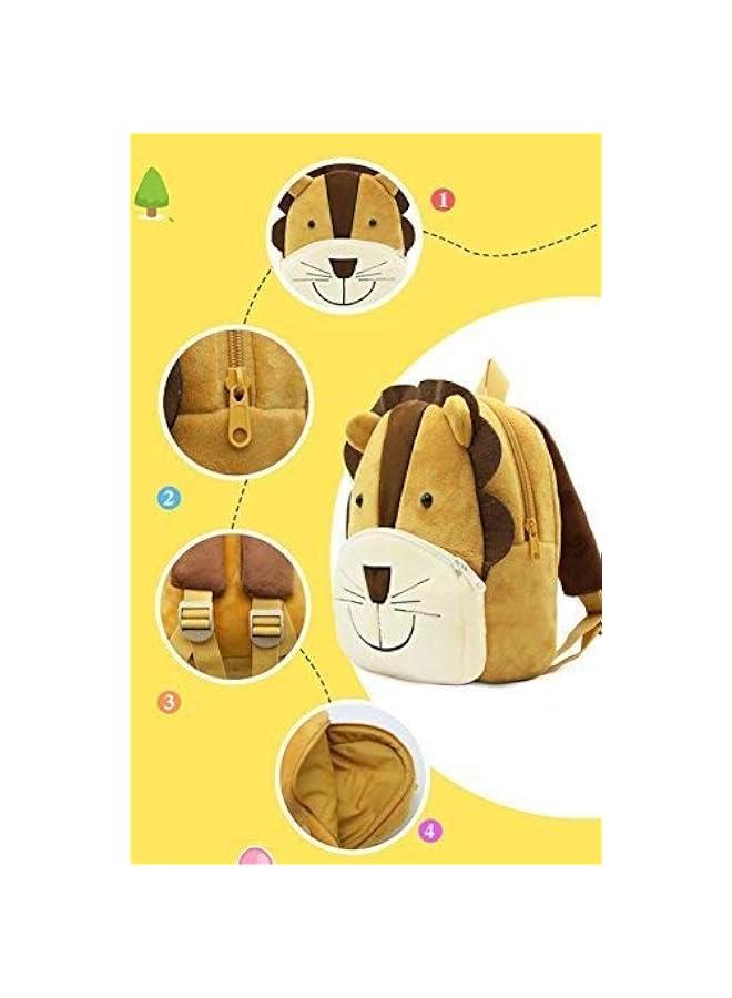 Cute Toddler Backpack Toddler Bag Plush Animal Cartoon Mini Travel Bag for Baby Girl Boy 2-6 Years(Cute Lion) - Image 5
