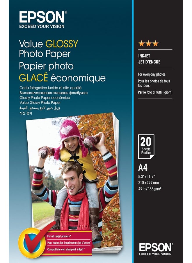 EPSON EPSON Value Glossy Photo Paper A4 20 Sheets