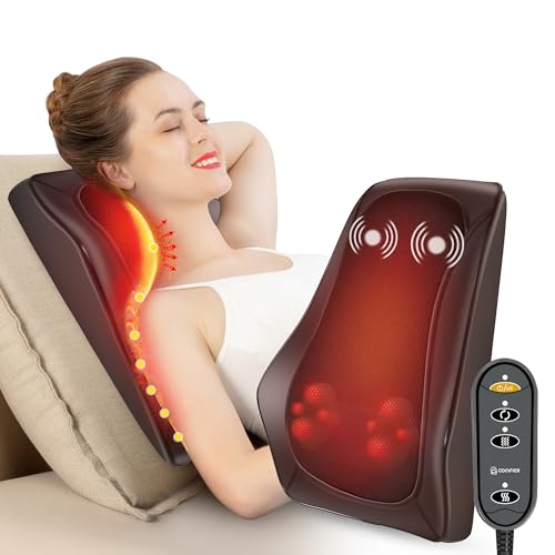 COMFIER Back Massager with Heat Deep Tissue Shiatsu Neck and Back Massager for Pain Relief Chair Use Massager Pillow with Adjustable Flap White Elephant Gift for Women Men - Image 2
