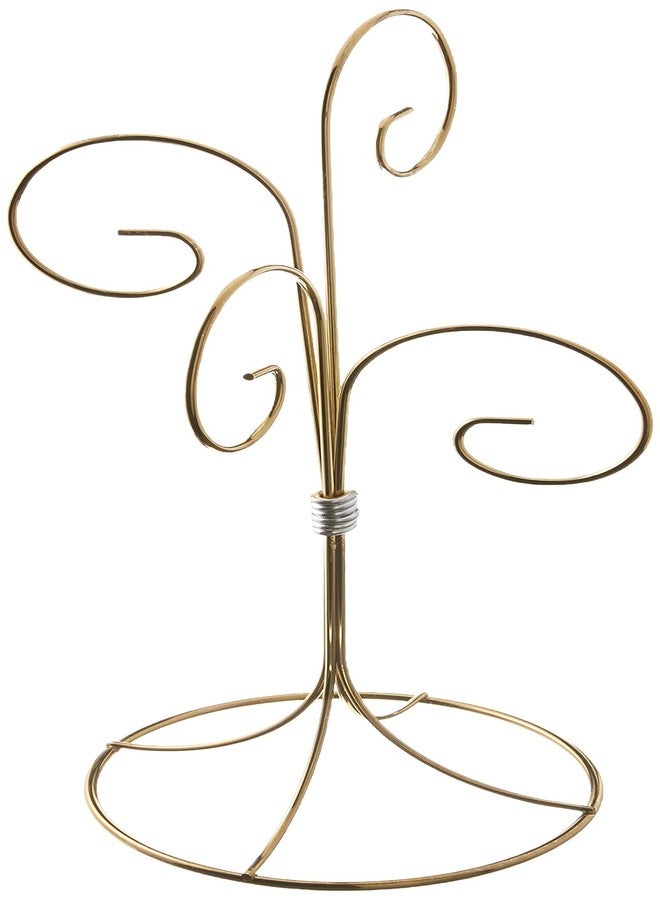 Tripar 13 Inch 4 Arm Brass Metal Mini Ornament Display Tree Jewelry Organizer - Image 1