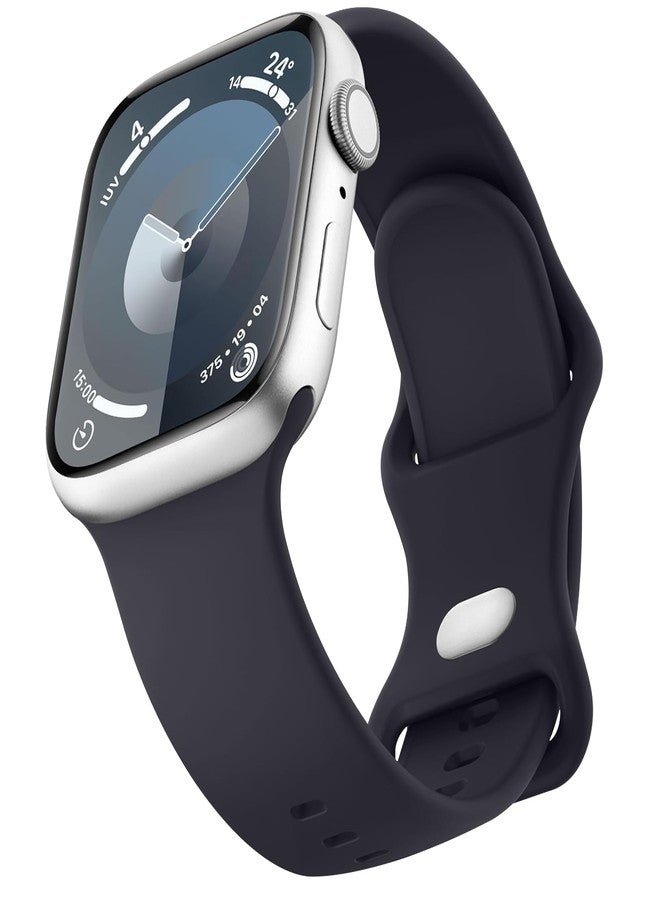 Mugust Sport Bands Compatible with Apple Watch Band 45mm 44mm 42mm, Soft Silicone Correa Wristband Replacement Strap Compatible for Apple Watch Ultra 2/Ultra SE/SE 2 iWatch Series 9 8 7 6 5 4 3 Women Men, - Image 1