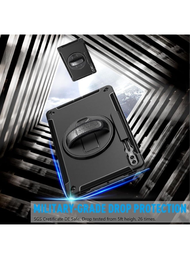 MUNTAQI حافظة مضادة للصدمات بمعيار عسكري لجهاز iPad Pro 12.9" (2024/2022/2021/2020/2018) و Air 13 (2024) – غطاء متين مع حزام يد، حزام كتف، حامل قلم S، قاعدة قابلة للدوران 360° - Image 5