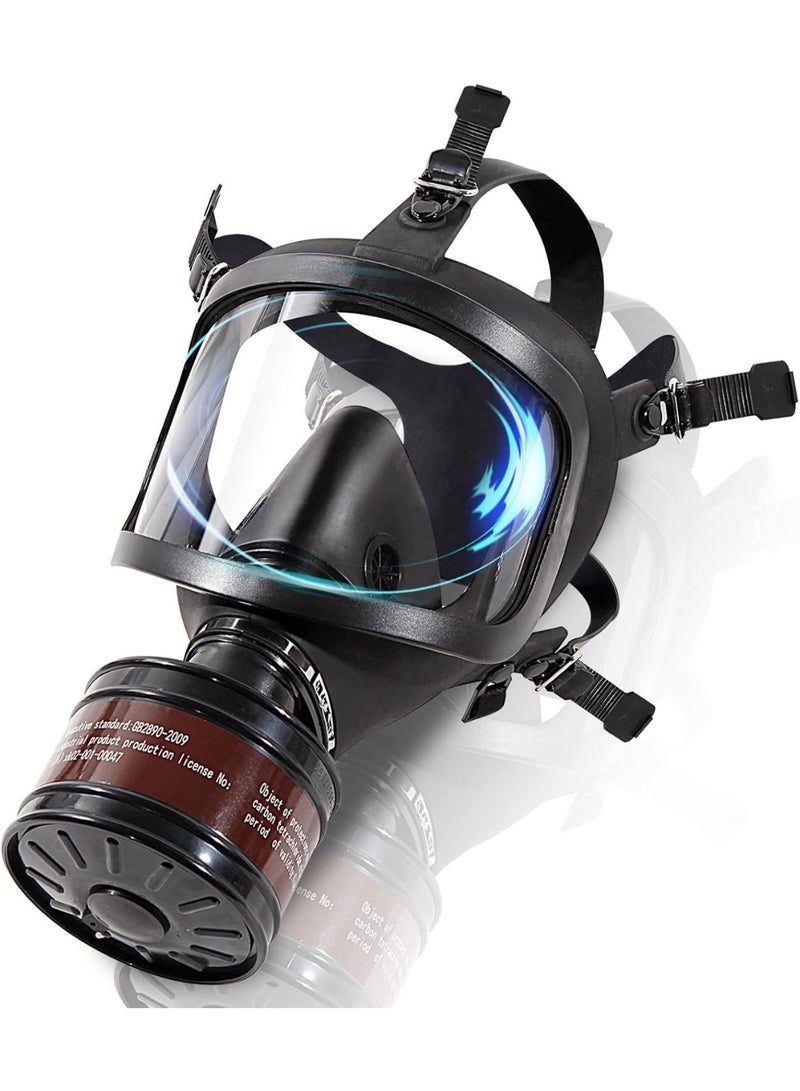 Gas Masks Chemical Full Face Respirator Mask with Filters 40mm Activated Carbon Charcoal Filter Canister for Dust Painting Chemical Mechanical Polishing Welding - Image 2