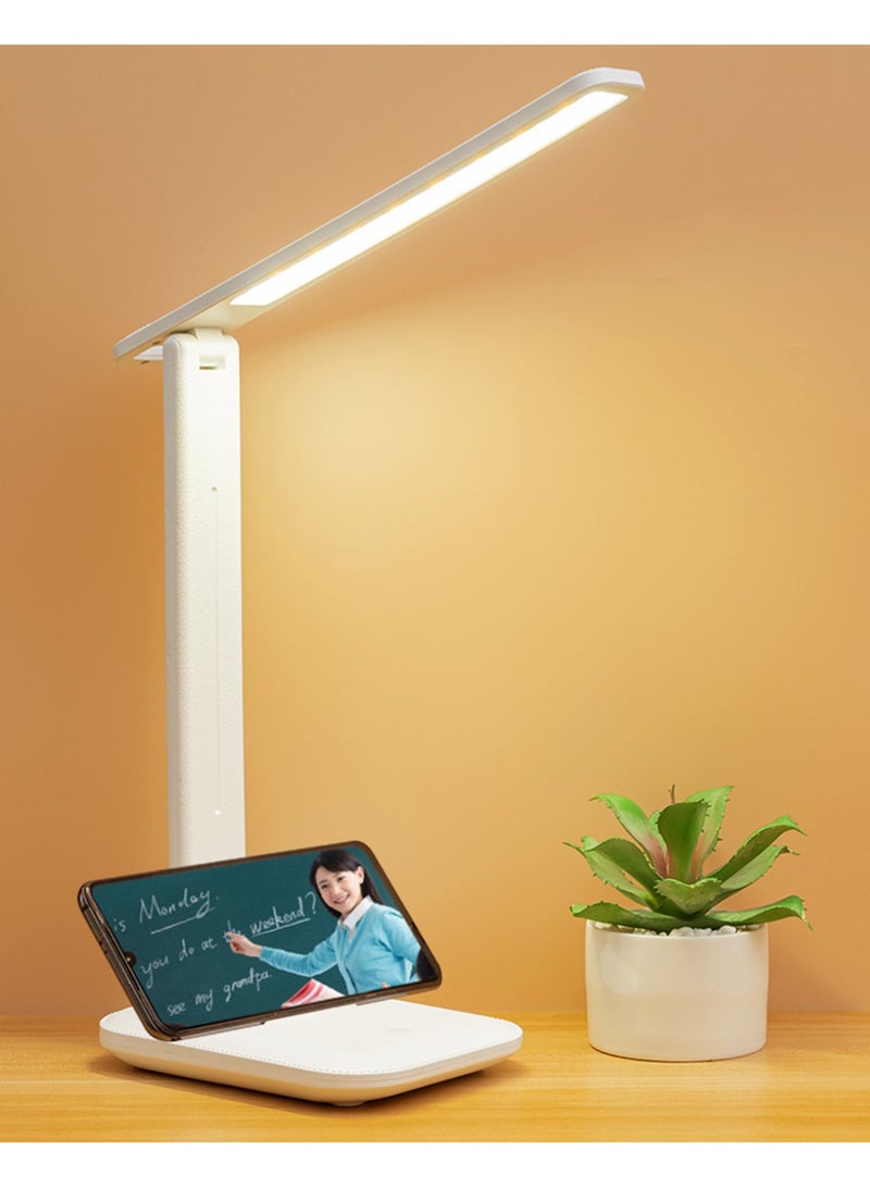 Led Foldable Eye-Caring Desk Lamp With USB Ports For Student Kids Bedroom Dormitory Study Adjustable Light 3 Modes Reading Light - Image 1