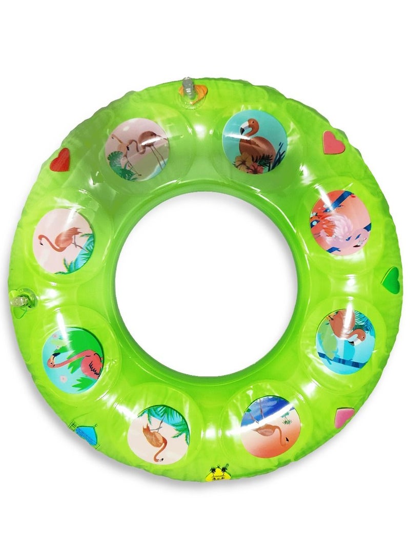 Sound Swimming Ring Inflatable Waist Float, Green Medium Size " 70cm "  Float Boat Fun Water Toys For Boys & Girls - Image 3