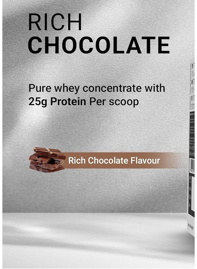 MuscleBlaze Biozyme Performance Whey Protein Powder, Rich Chocolate, 5 Sachets (36g each) | Travel Pack | 25g Protein Per Sachet | Clinically Tested 50% Higher Protein Absorption - Image 2